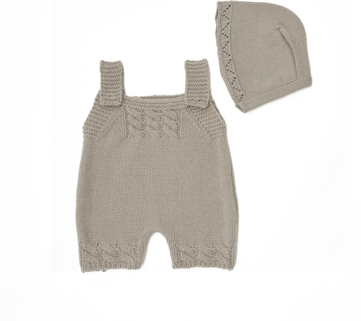 Byastrup Poppenkleding Boxpakje Met Muts 45 Cm Taupe