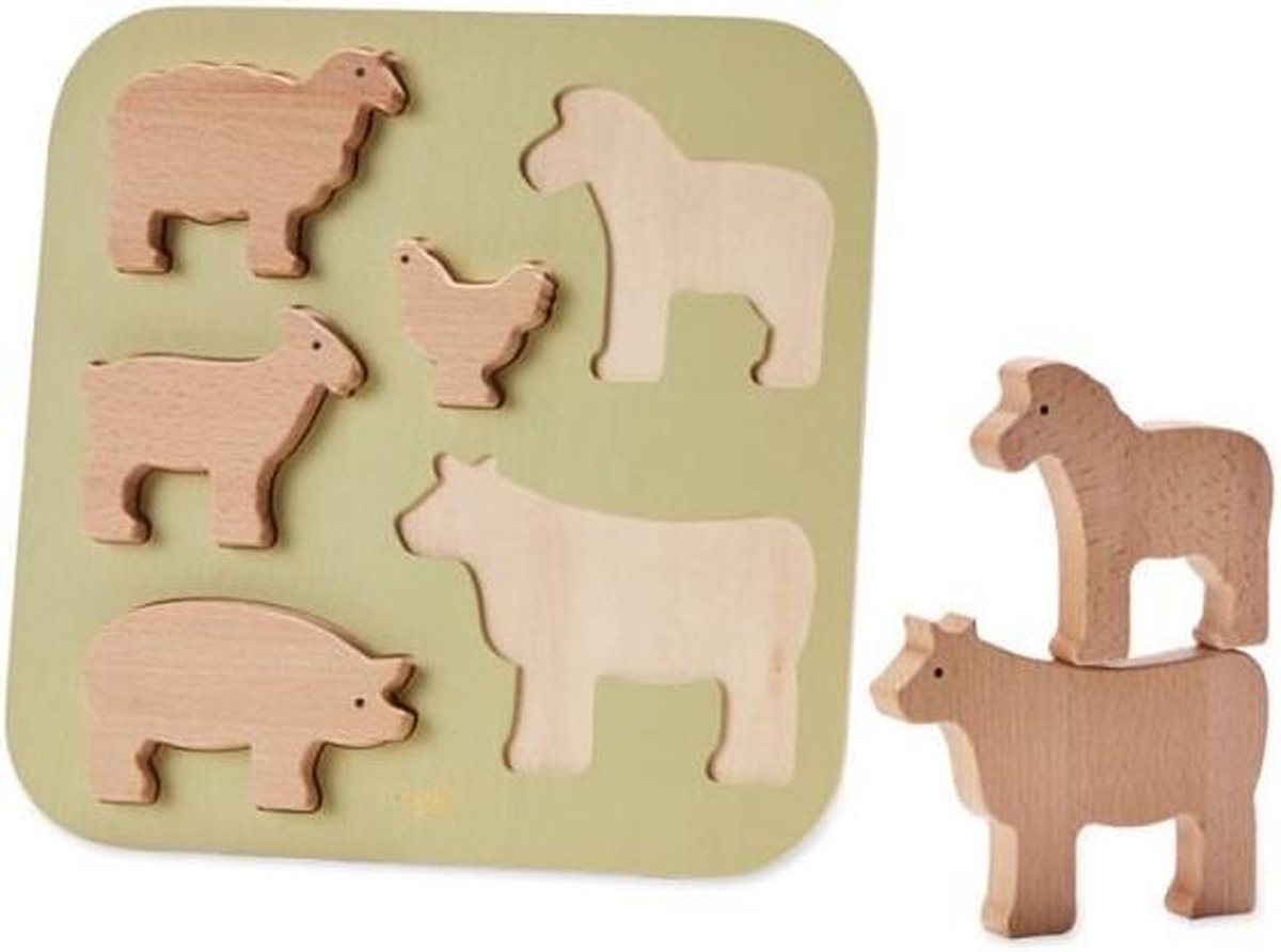 Byastrup Vormenpuzzel Boerderij 18,5 X 12,5 Cm Hout 6-delig