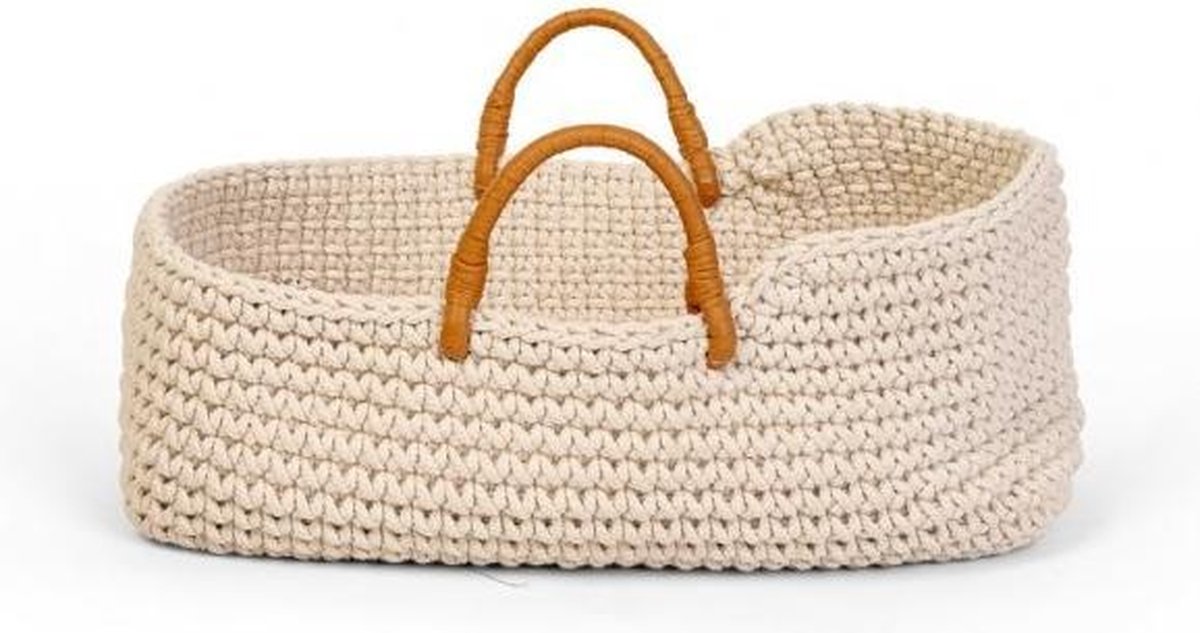 Gebreide poppenreiswieg 25cm