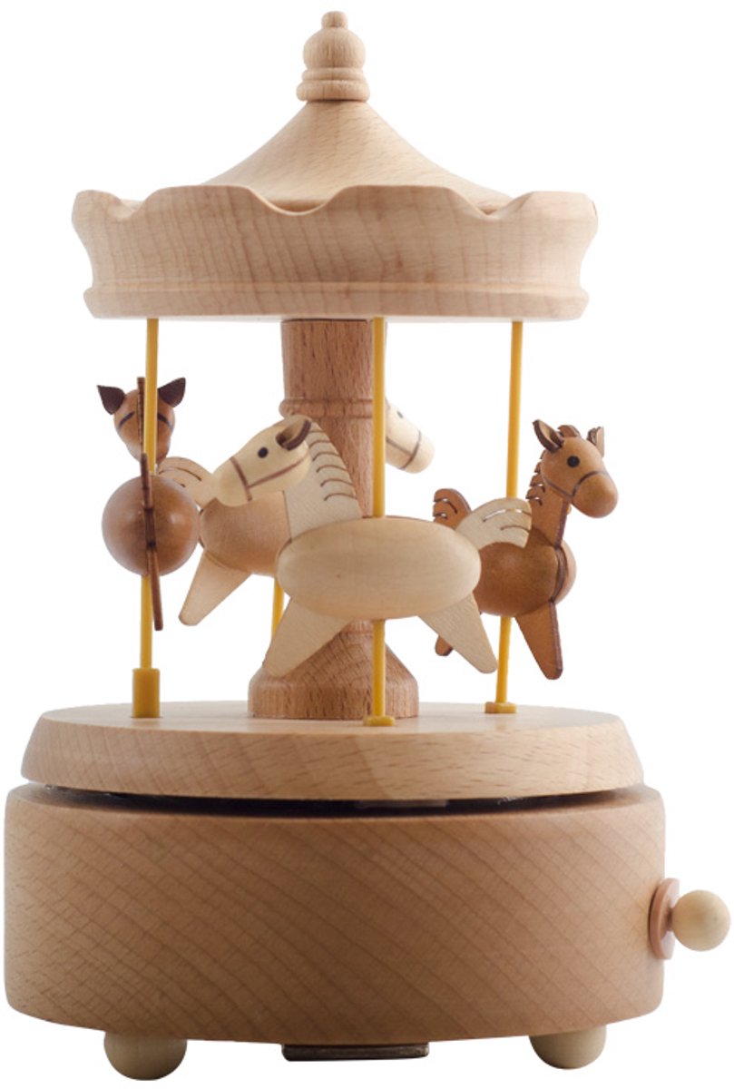 Bébli - Wooden Music Box Horses - Melody: The city of the sky