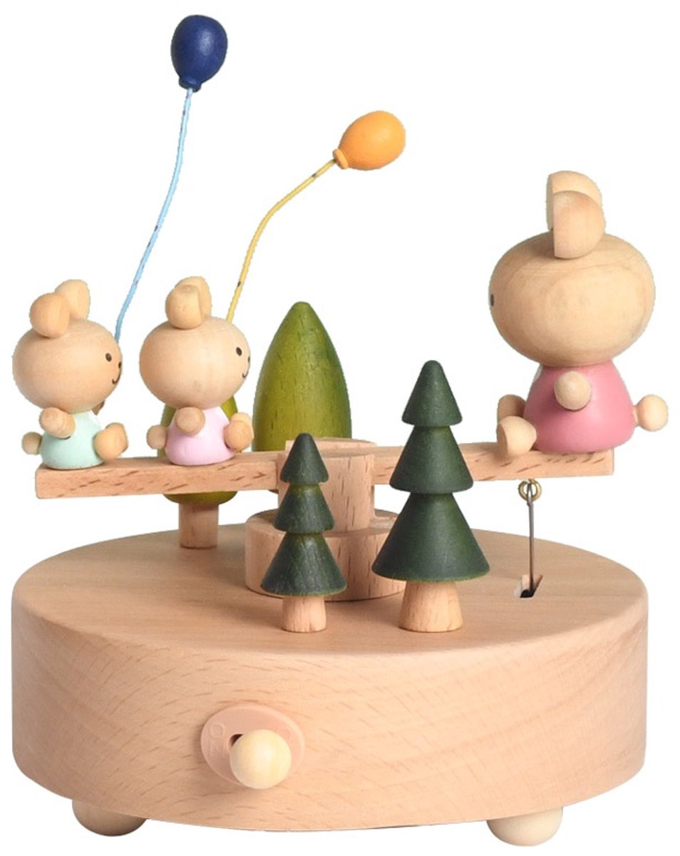 Bébli - Wooden Music Box Seesaw - Melody: The city of the sky