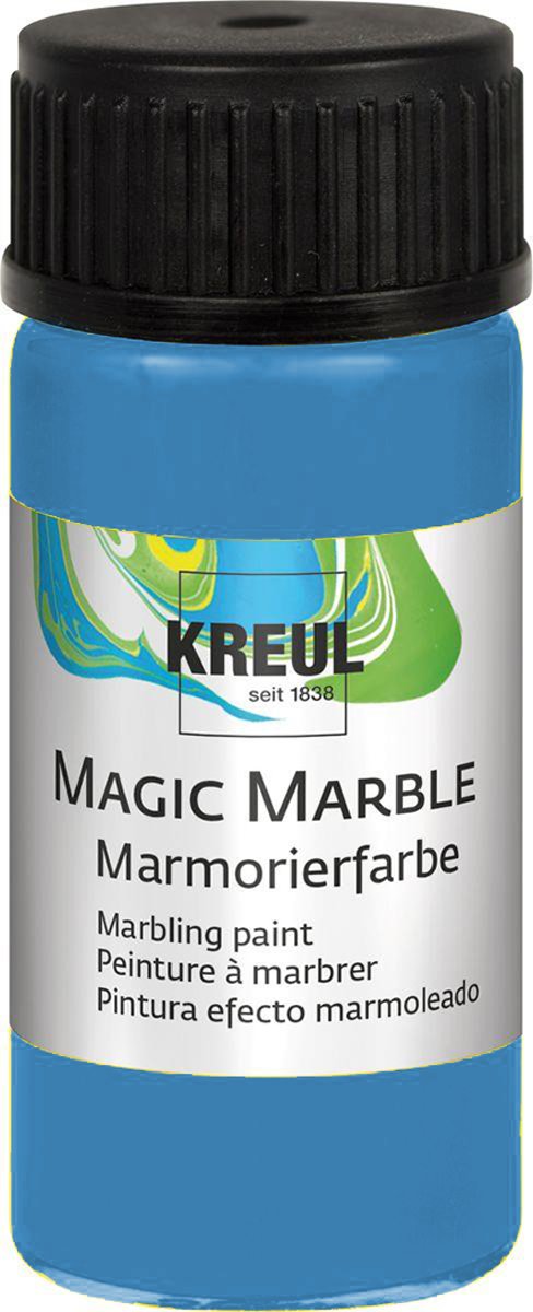 KREUL Lichtblauwe Magic Marble Marmer effect verf - 20ml marble effect verf voor eindeloze toepassingen zoals toepassingen, van achtergronden van schilderijen tot gitaren