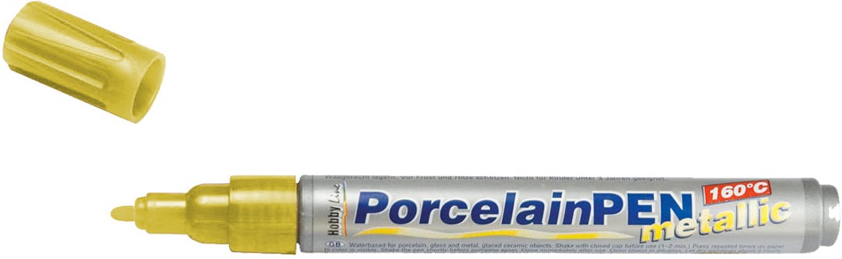 KREUL Metallic Gele Porseleinstift - Porcelain Pen Metallic 160 °C