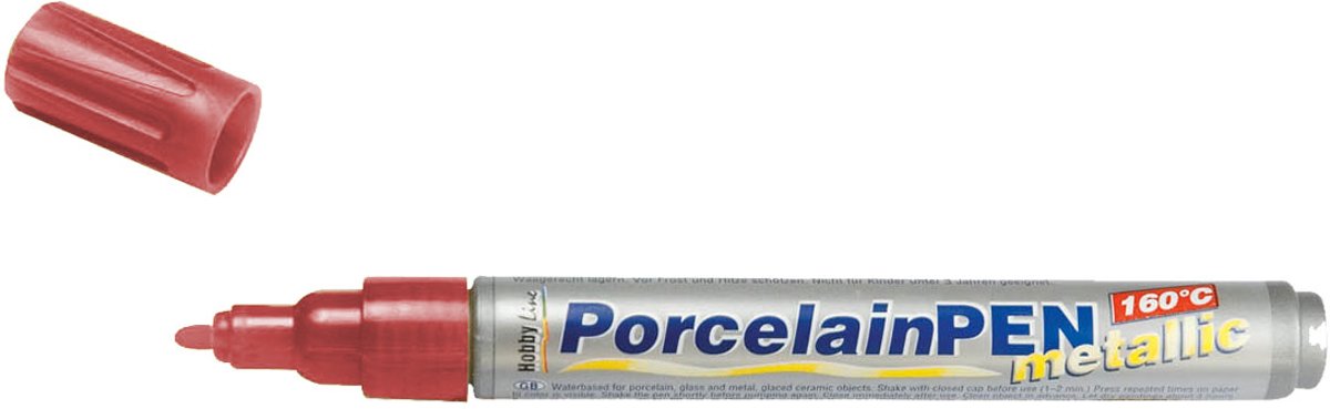 KREUL Metallic Rode Porseleinstift - Porcelain Pen Metallic 160 °C
