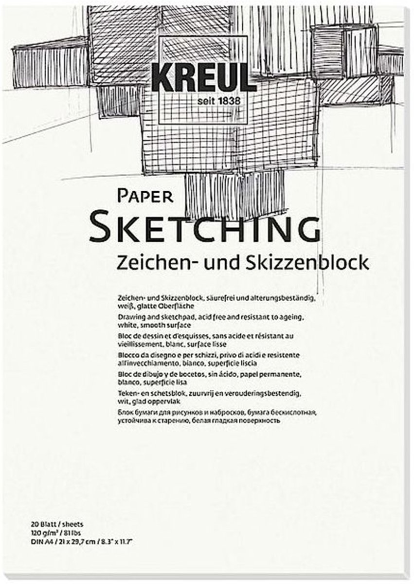 KREUL Paper A5 Schetsblok – 20 sheets 120gr