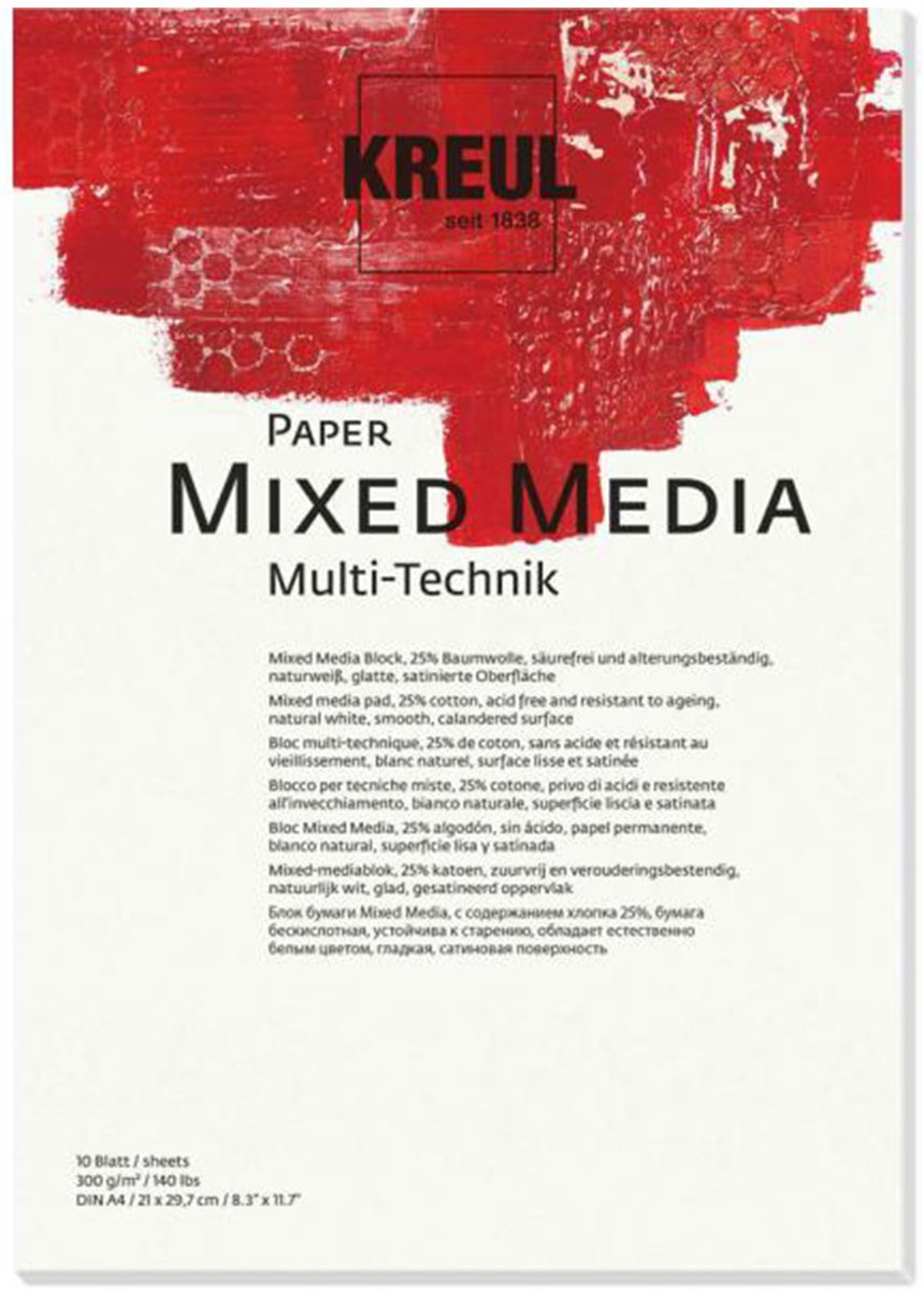 KREUL Paper Mixed Media A4 - 10 sheets 300gr