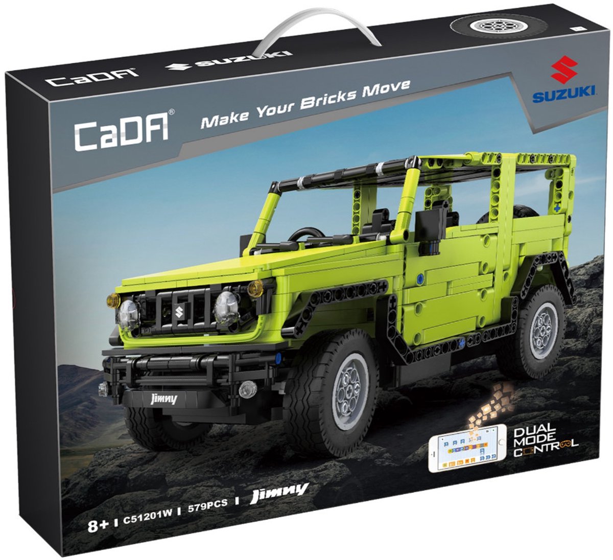 CaDA 51201W - Suzuki Jimny - Schaal 1:12 - RC + APP Control - 579 Stukken