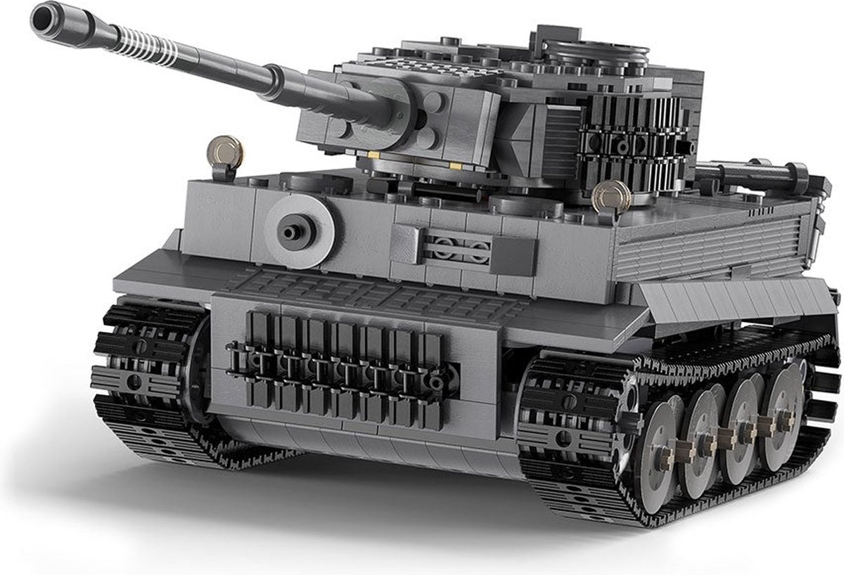 Cada Military Series: Tiger Tank (RC) - Tank, leger, legervoertuig - Cada C61071W - Compatible met de bekende merken - Bouwset, constructieset - Motoren, accu, afstandsbediening - 925 onderdelen