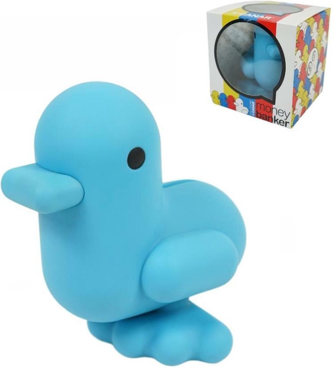 Canar Spaarpot eend blauw 16 cm