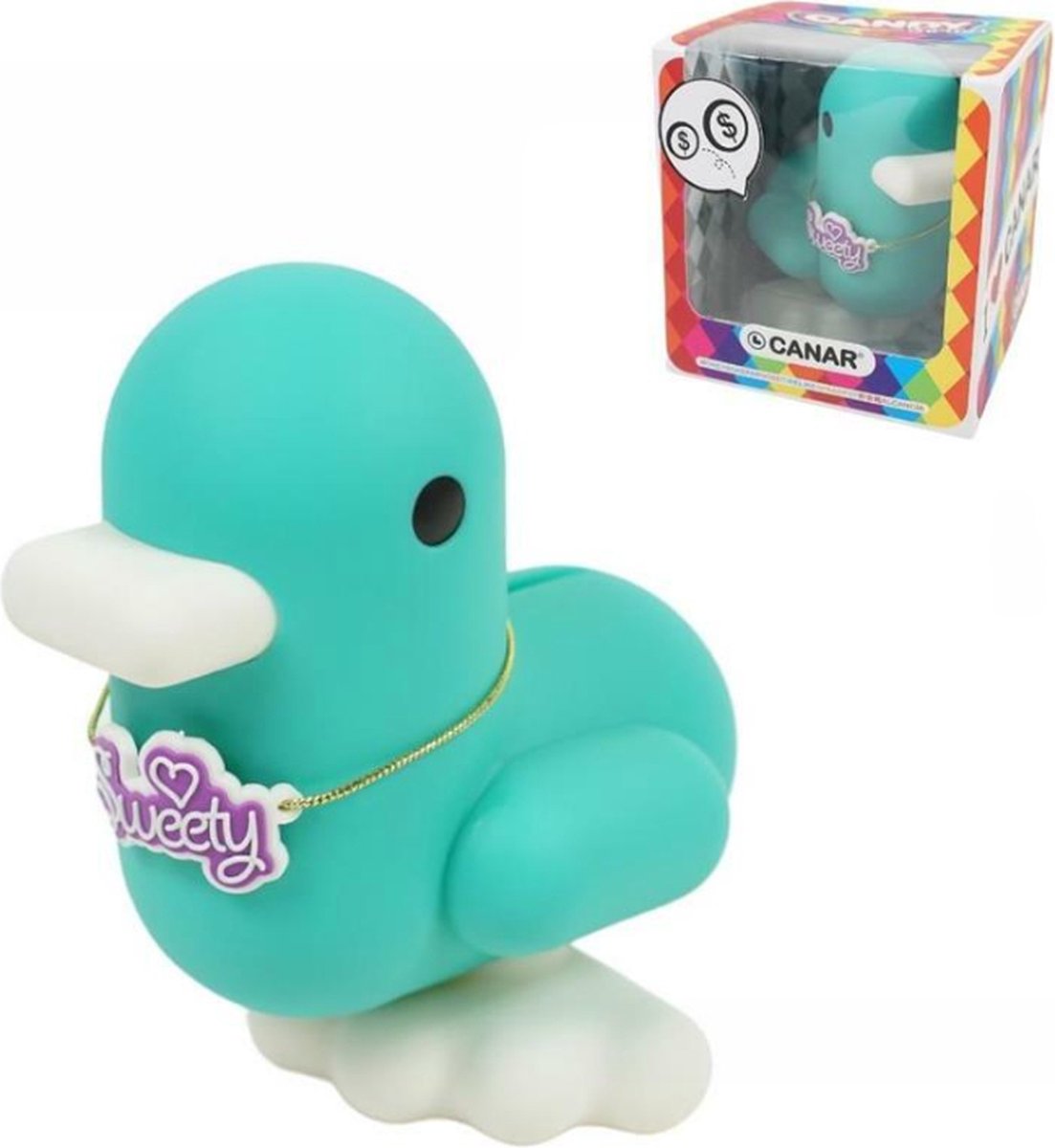 Canar Spaarpot eend groen 16 cm