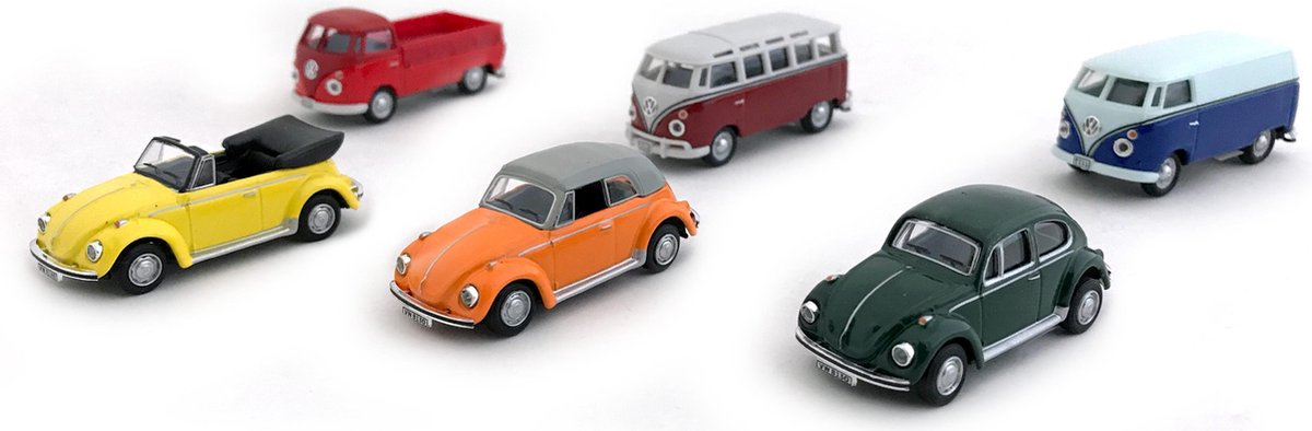 CARARAMA-HONGWELL Vw SET 6 VERSCHILLENDE 1:72 schaalmodel 1:72