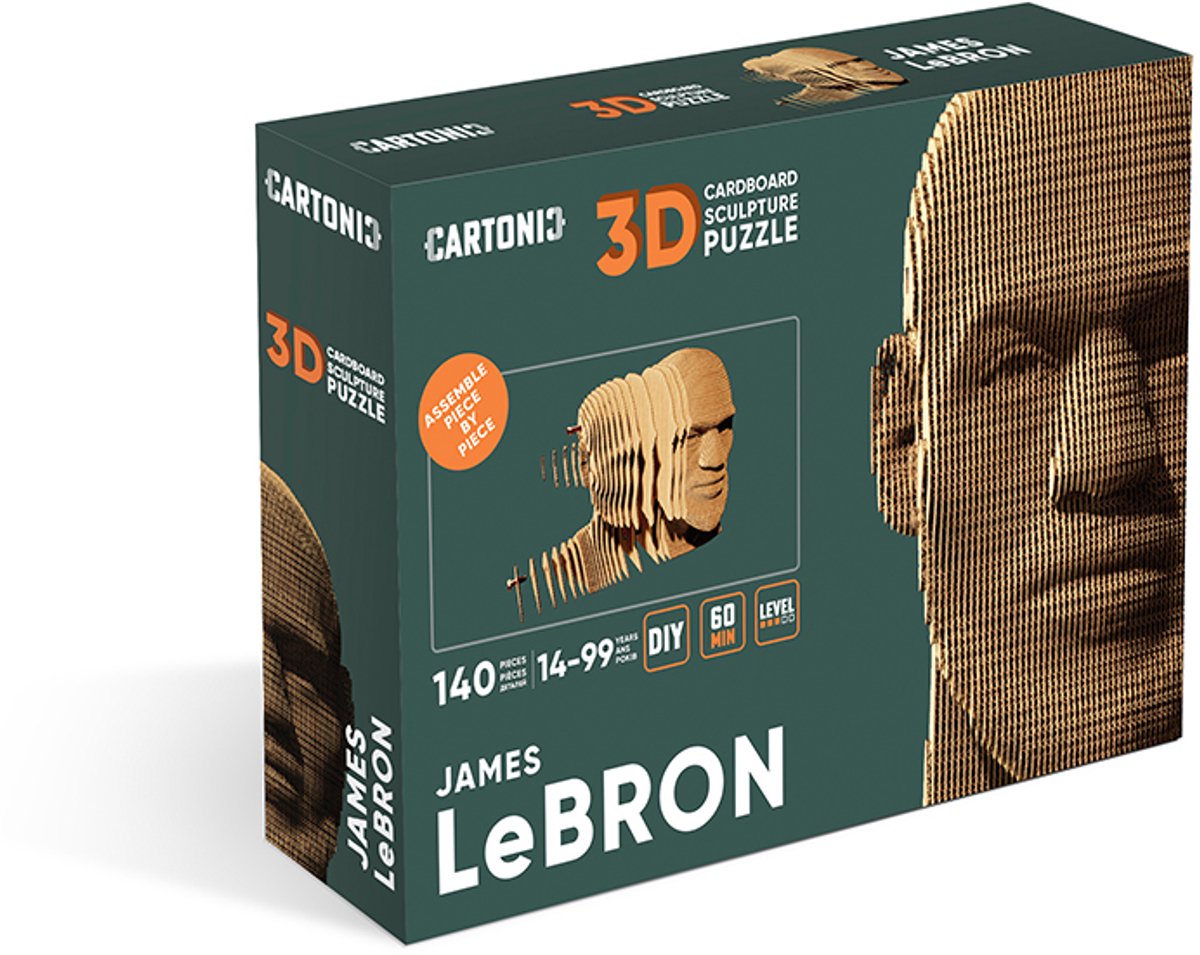 CARTONIC- LeBron James- 3D Puzzel-Speelgoed- Puzzel-DIY- Creatief- Karton- Kinderen en volwassen- 3D- puzzel-