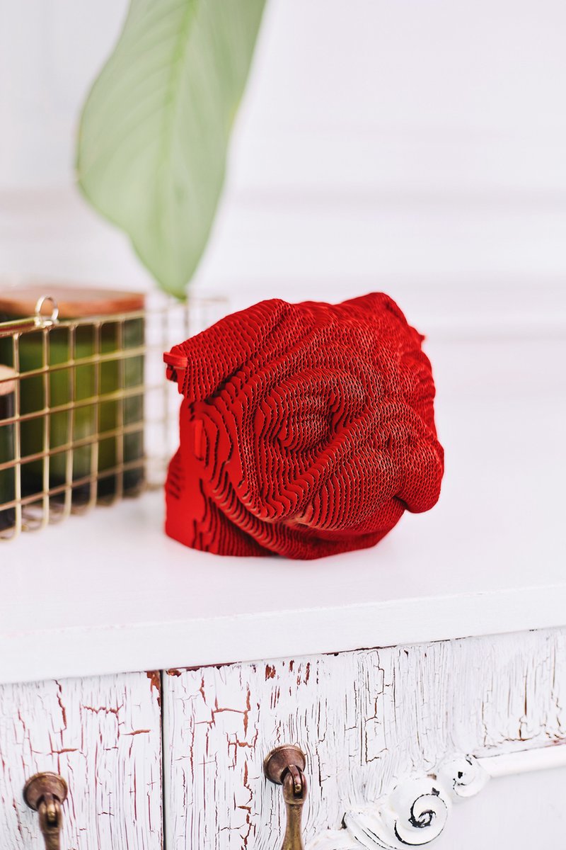 CARTONIC- PUG- 3D Puzzel-Speelgoed- Puzzel-DIY- Creatief- Karton- Kinderen en volwassen- 3D- puzzel