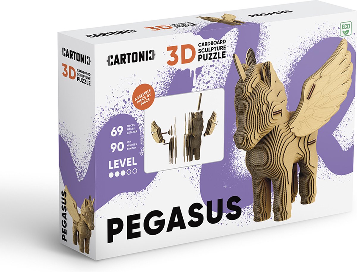 Cartonic - PEGASUS - 3D puzzel- puzzels- DIY- kinderen en volwassenen
