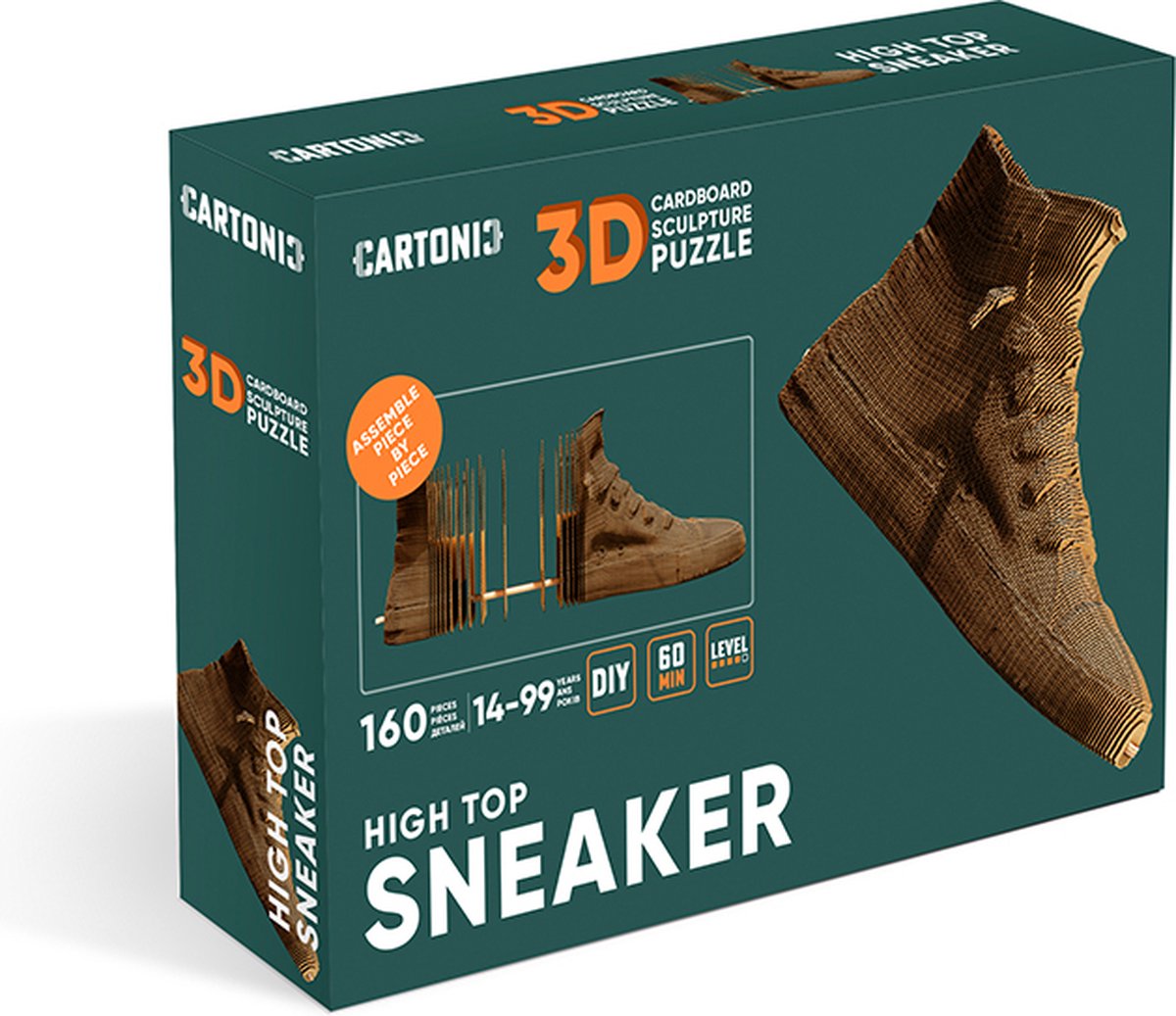 Cartonic- HIGH TOP SNEAKER- schoenen- sneakers- puzzel- interieur- DIY- 3D- Kinderen- volwassenen- mode