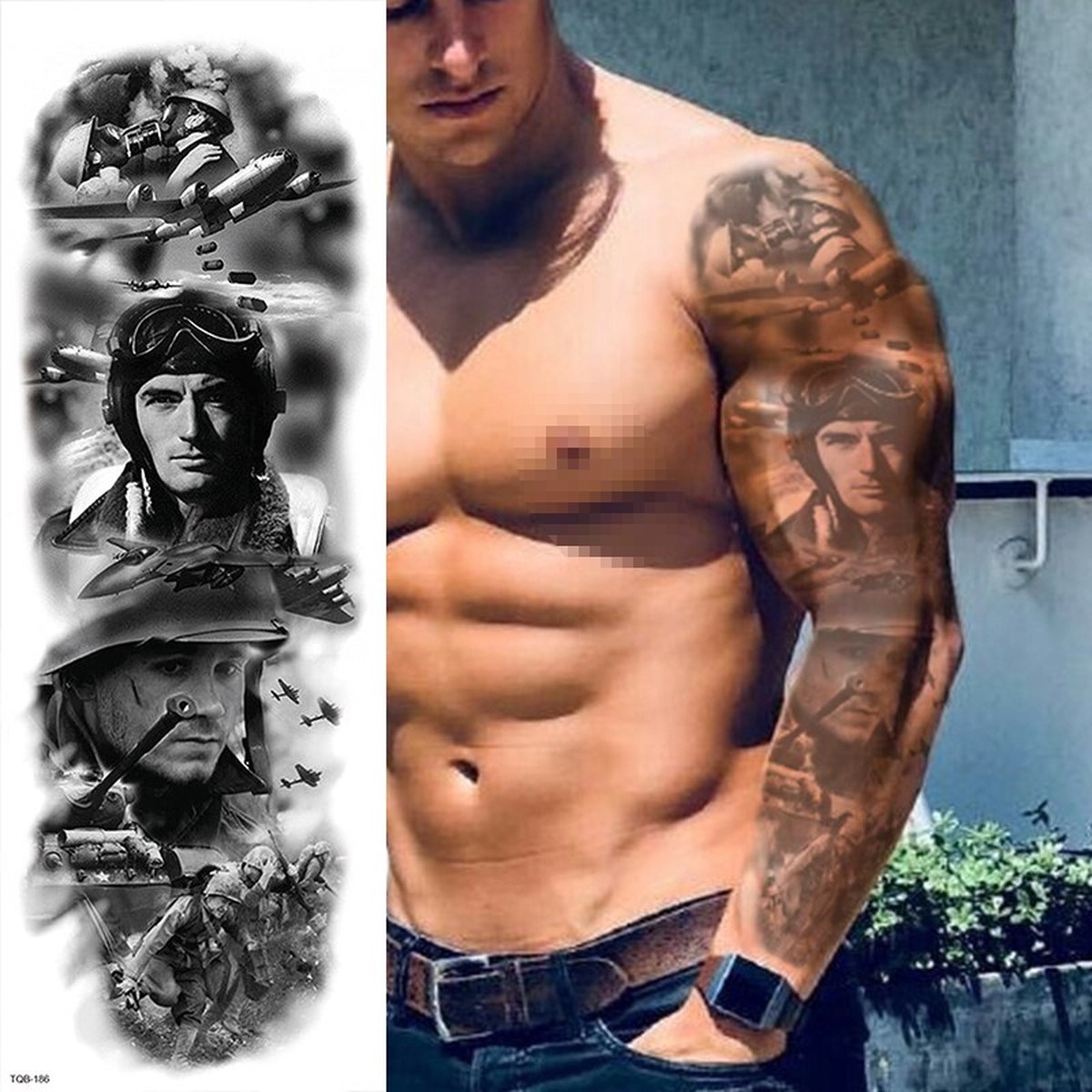 Ceka tijdelijke plak tattoo sleeve keuze uit verschillende tattoos