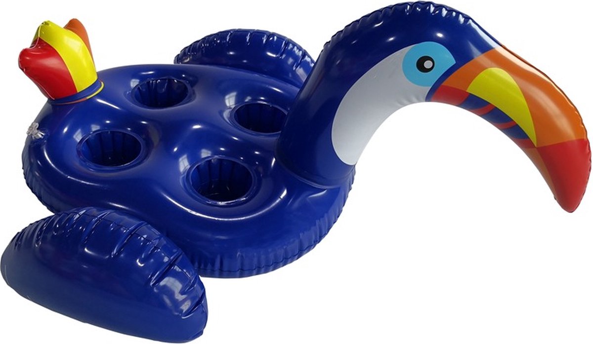 Opblaasbare toekan beker houder 54 x 64 cm