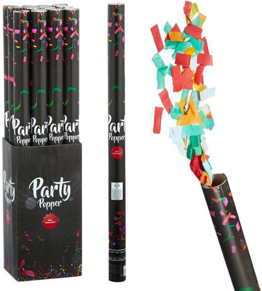 Party Popper - Confetti Kanon Shooter - XL 80 cm - schiet 5 – 8 m hoog – 4 Stuks