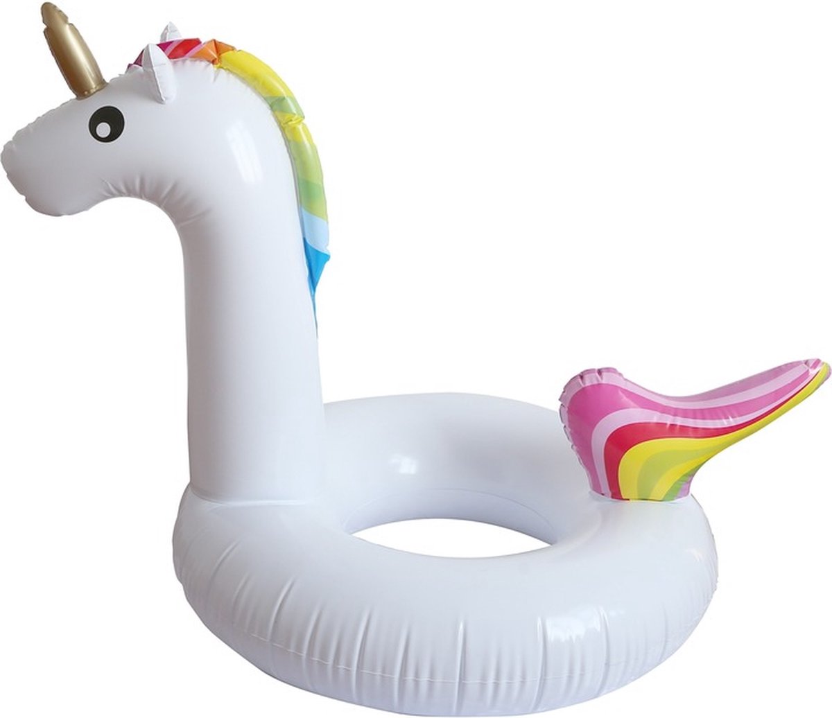 Speelgoed eenhoorn opblaasfiguur - 90 cm - unicorn zwemring / zwemband