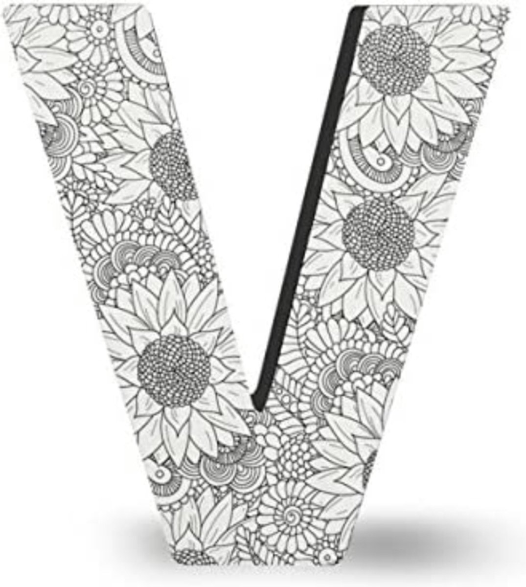 CGB GIFTWARE Color Joy Art - Large Block Letter “V “ Wall Hanging - Letter to Color “V”