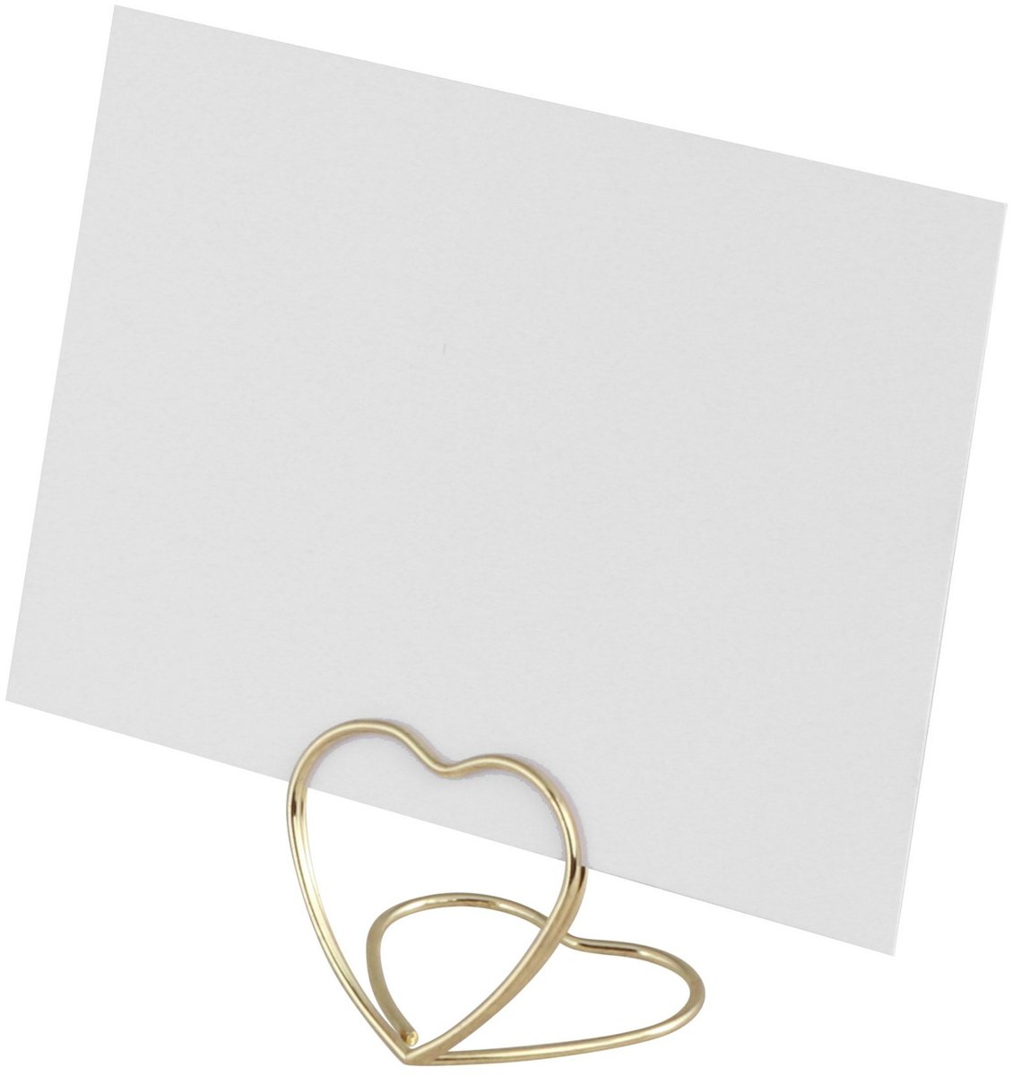 Chaks Plaats/naamkaart houder - hart vorm - 6x - goud - bruiloft tafelschikking