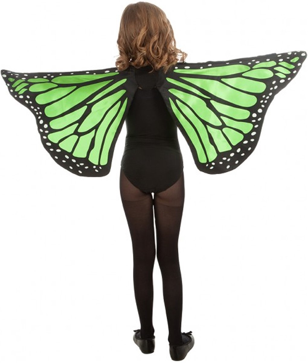 Chaks Vlinder vleugels - groen - voor kinderen - Carnavalskleding/accessoires