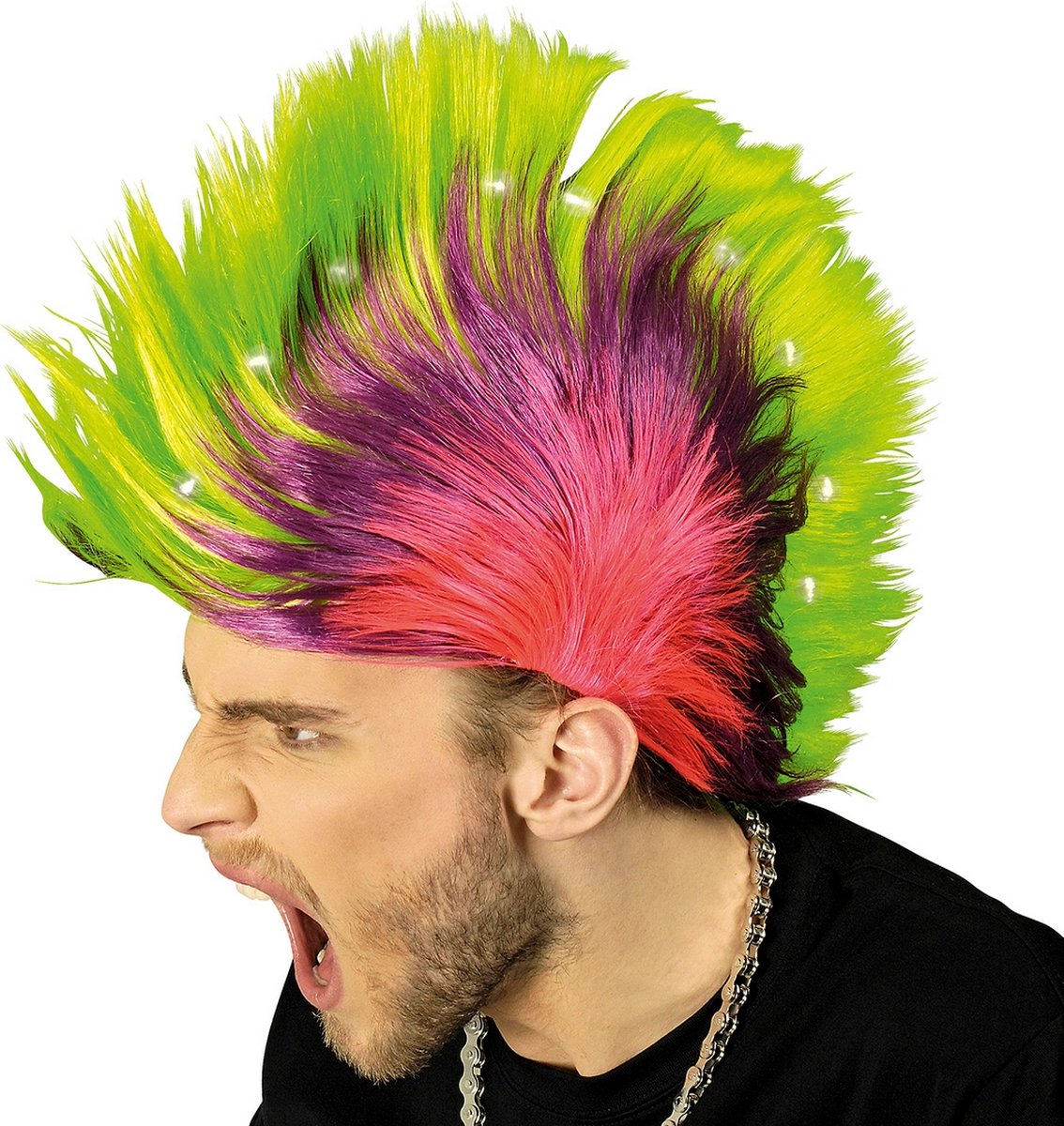 Punkrock Hanenkam Met Led Verlichting