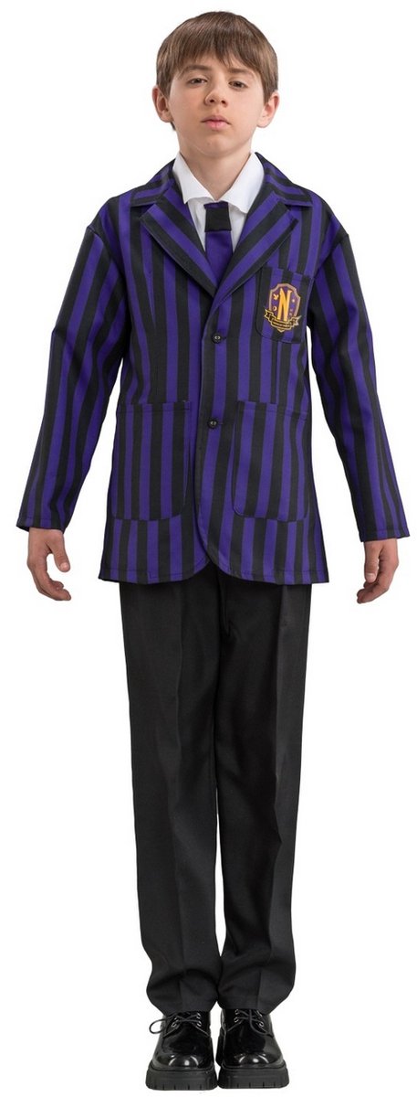 Wednesday © School Uniform Heren Zwart/Violet - Maat M