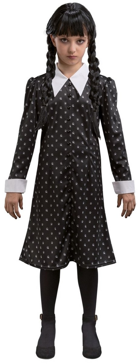 Zwarte Jurk Wednesday Dames Classic © - Maat XS