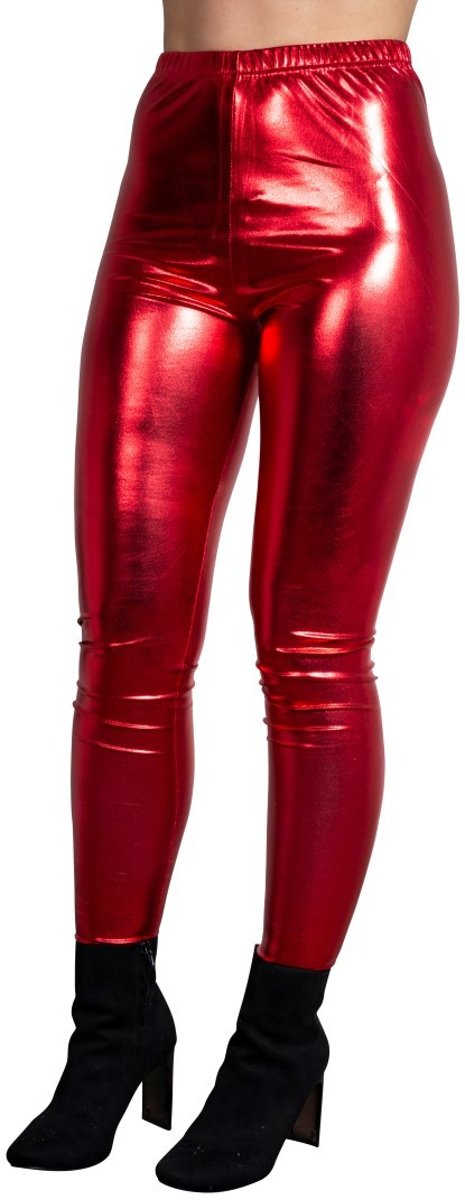 Glanzende Toppers legging, rood
