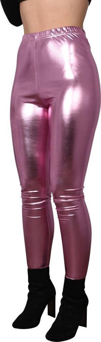 Glanzende legging, roze - XS