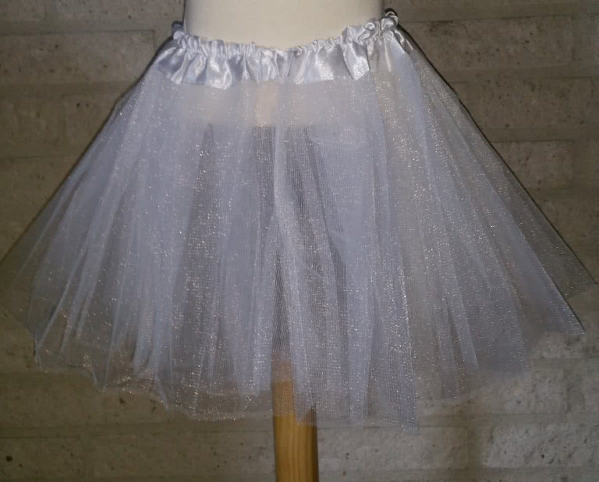 Tule rokje / petticoat volwassen wit