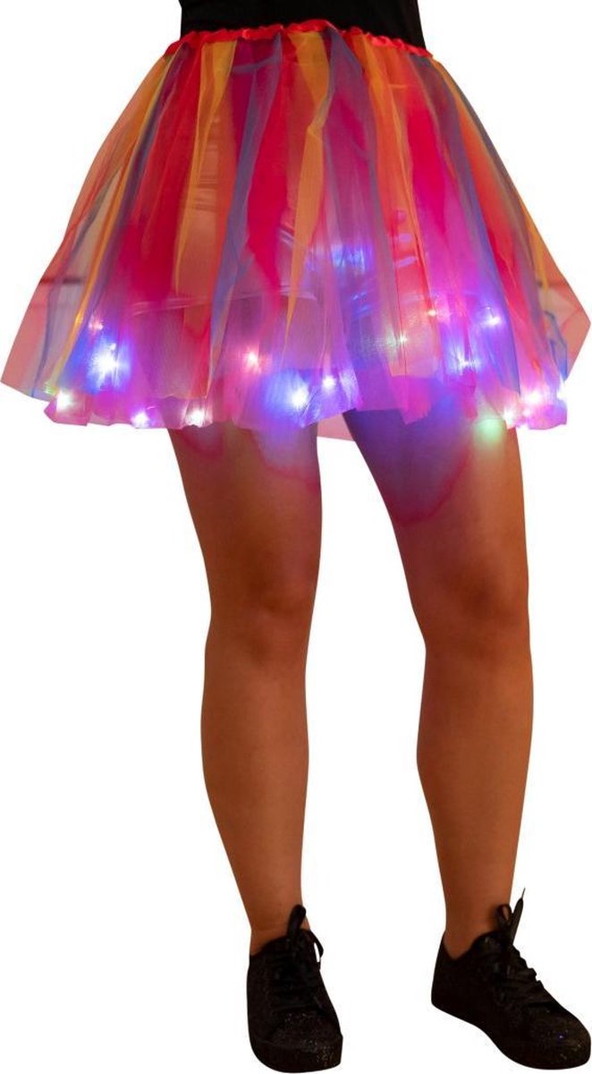Tutu - volwassen - petticoat met gekleurde lichtjes - regenboog