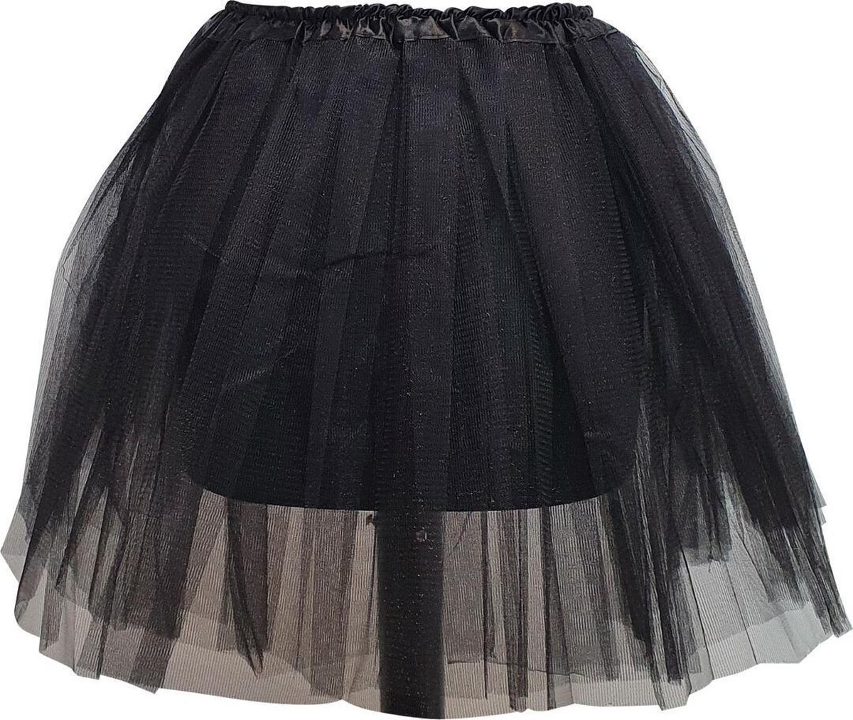 Tutu – dames – petticoat – 40 cm - tule rokje – zwart  - 3 lagen - musical - verjaardag - sinterklaas – kerstmis – carnaval – ballet - ballerina