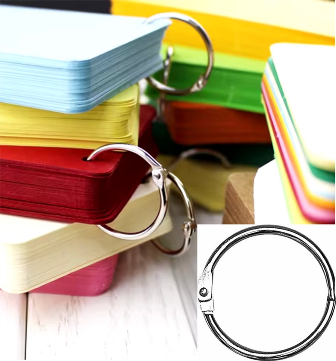 CHPN - Bladring - Klikring - 25MM - Boekenring - Metalen ring - Sleutelring- 20 stuks - Scharnierringen - Universeel - Hobbyring