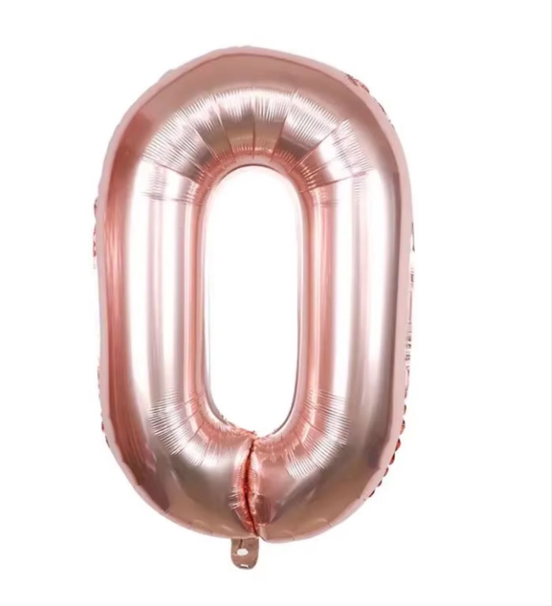 CHPN - Folieballon - 0 - 41CM - Cijferballon - Rose goud - Ballon - Feestdecoratie - Nul - Party - Verjaardag - Ballonnen