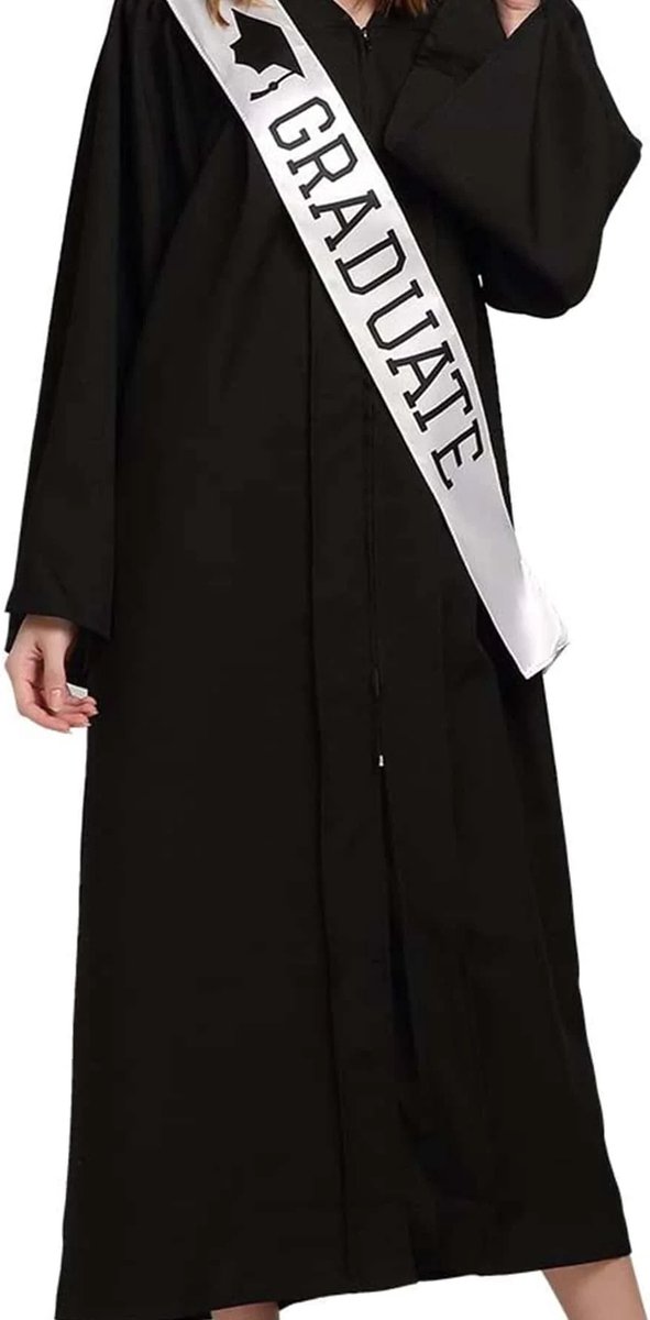 CHPN - Sjerp - Graduate - Geslaagd vlag - Versiering Afstuderen - Cadeautje - Fotoprop - Wit - Unisex