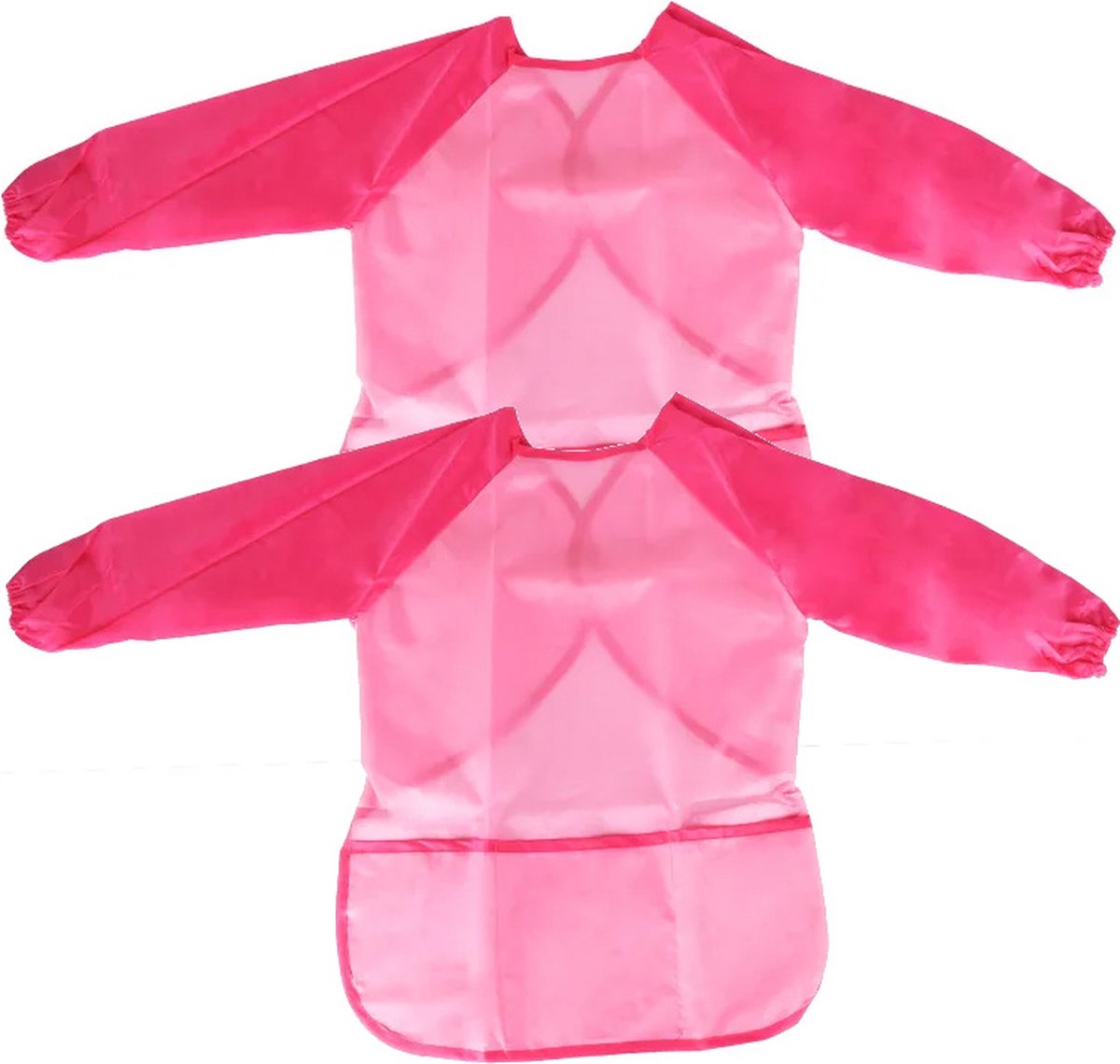 CHPN - Verfschort - 2 schortjes - Kinderschort - Schort - Kookschort - Roze - Kliederschort - Kinder-verfschort - Knutselschort - Schilderschort - One size