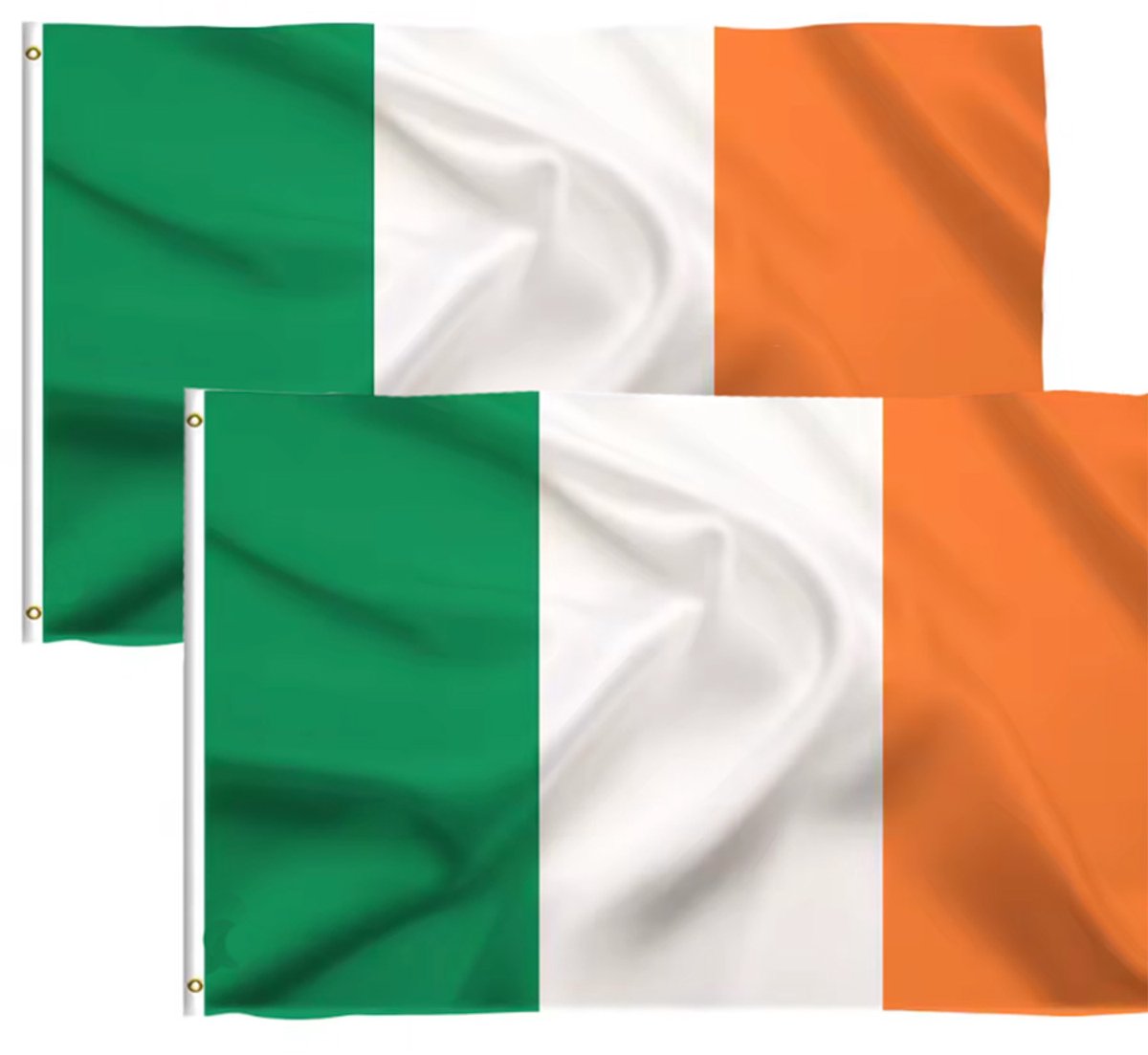 Ierse vlag - Ierse vlaggen - 2 stuks - Vlag van Ierland - Ireland - Vlaggen - 150/90CM - CHPN