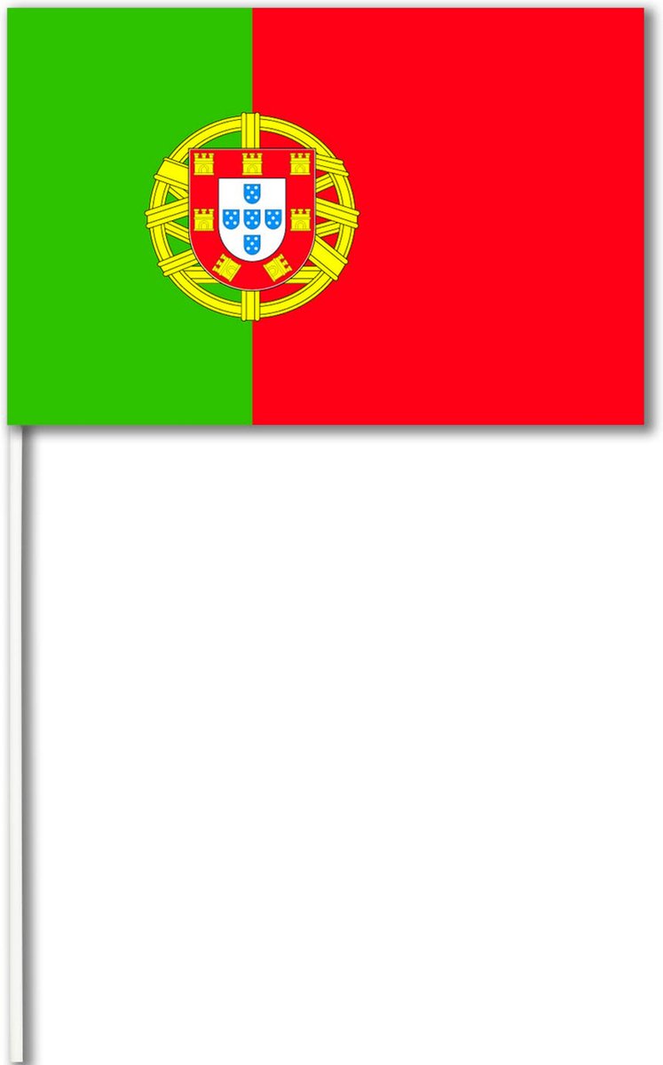 CHRISTIANFABRICATIONS - Portugal papieren vlag 14 x 21 cm
