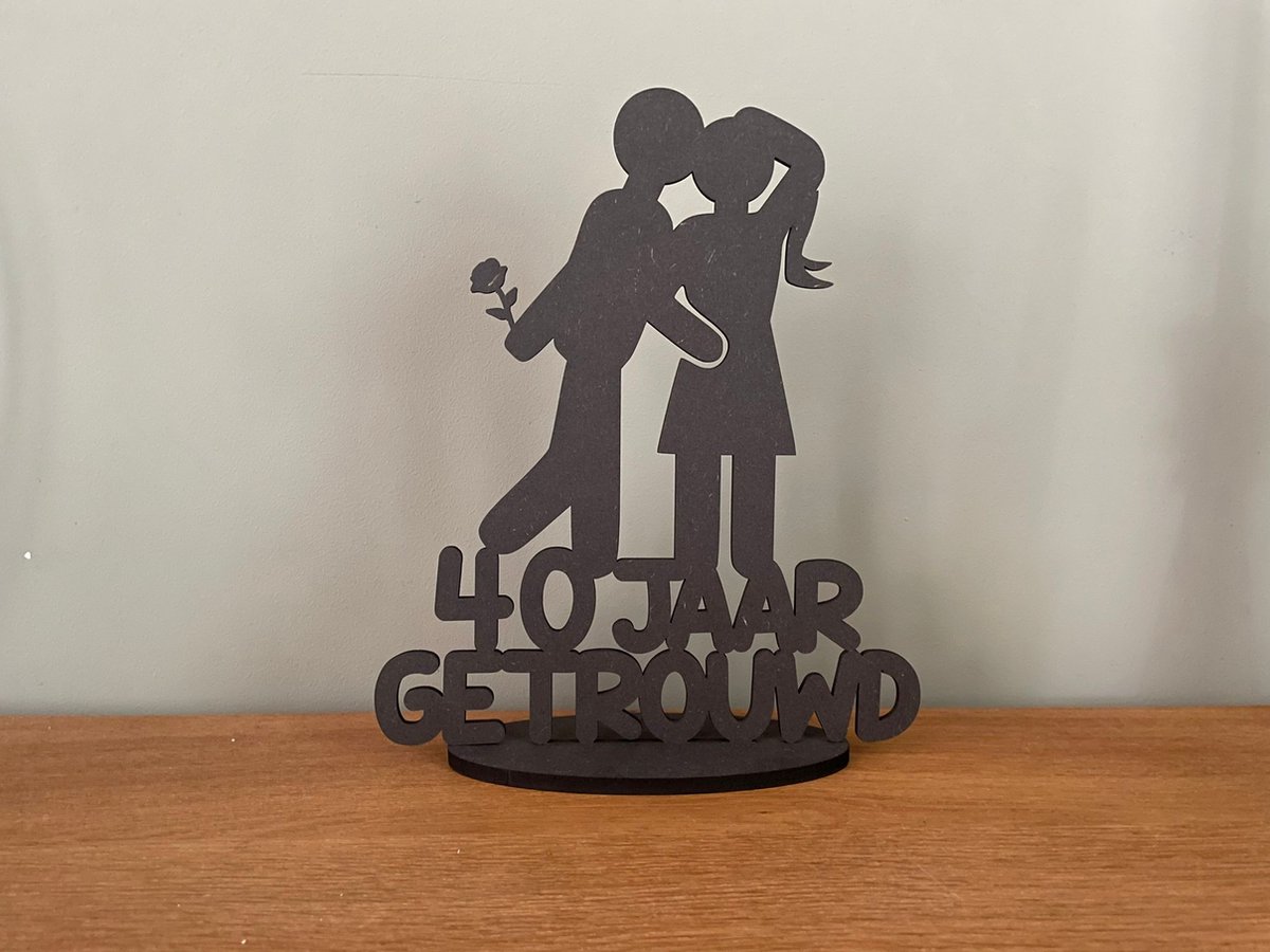 40 Jaar getrouwd - 40 jaar getrouwd versiering - 40 jaar getrouwd cadeau - Robijn huwelijk - 40 jarig huwelijk - 40 jaar huwelijk