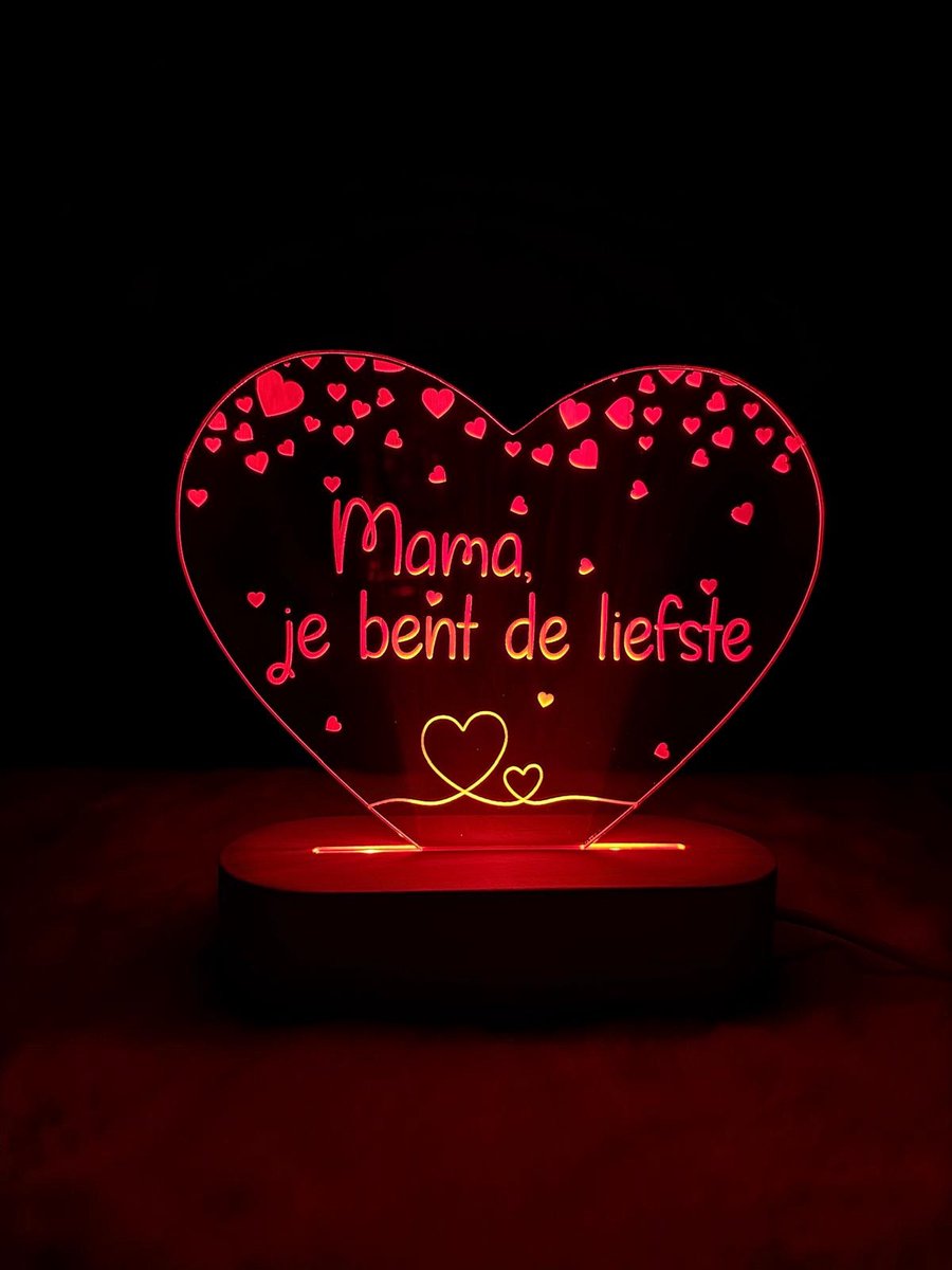 Lampje mama - Moederdag cadeautje - Tekst mama - Cadeau voor mama - Kado - Verjaardag - Moederdag geschenk - Moeder cadeau - Mama cadeau - Moederdag cadeau voor mama - Moederdag geschenkset - Moederdagcadeau - Cadeau moeder - Mama cadeau verjaardag