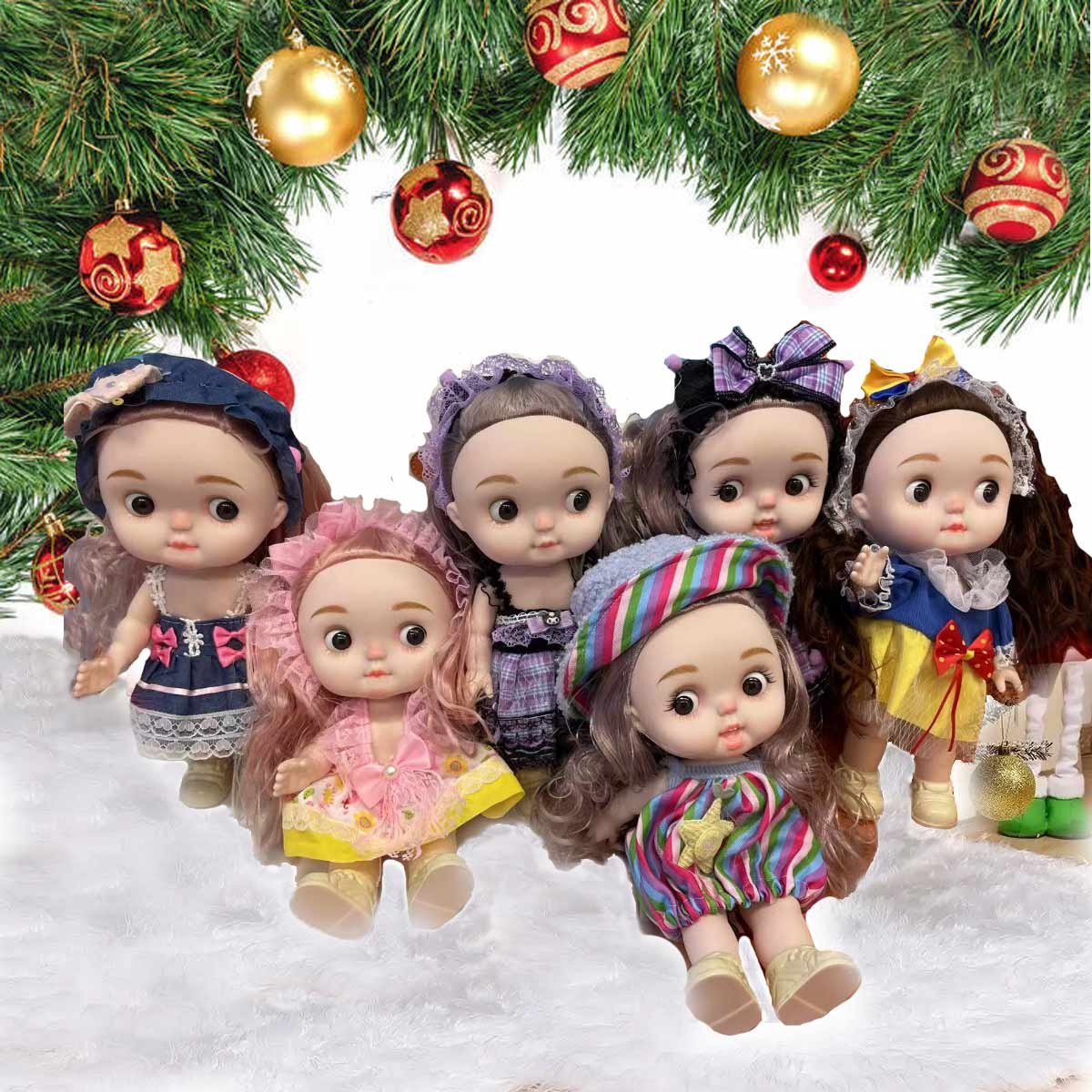 mode schattige pop set( 2 stuks) -modepop-Babypop- 2 willekeurige poppen - zingende pop-met Lang haar-Beweegbaar armen en benen-Met muziek-speelgoed-kleding en accessoires voor meisjes van 3 jaar