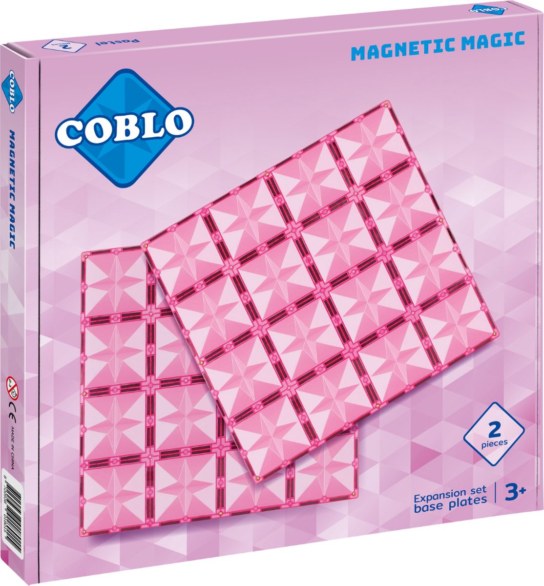 Coblo Pastel - Basisplaten - 2 stuks - Magnetisch speelgoed - Montessori speelgoed