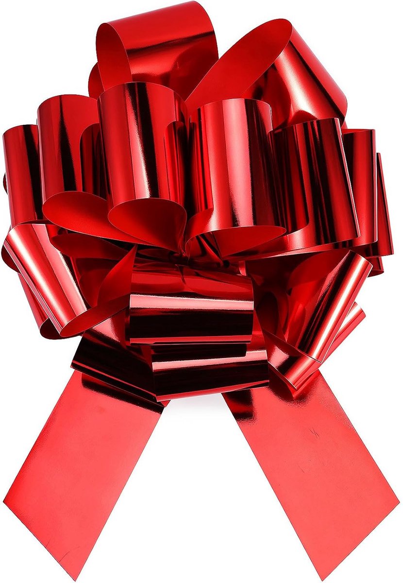 Rode Strik Van Lint - 40 cm Breed - voor Het Inpakken van Cadeaus, Kerstversiering, Chanoeka, Verjaardagen, Bruiloften, Feesten en Bruidscadeaus