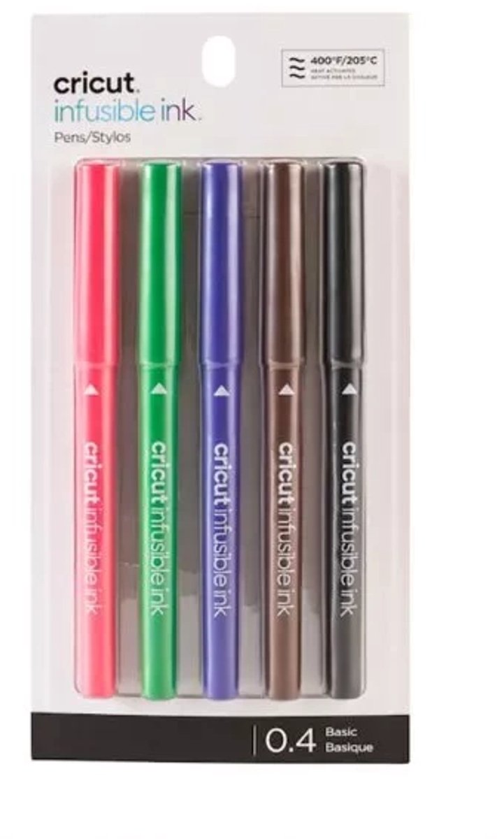 Cricut Explore/Maker Infusible Ink Pennen met Medium Punt – Basics (set van 5)