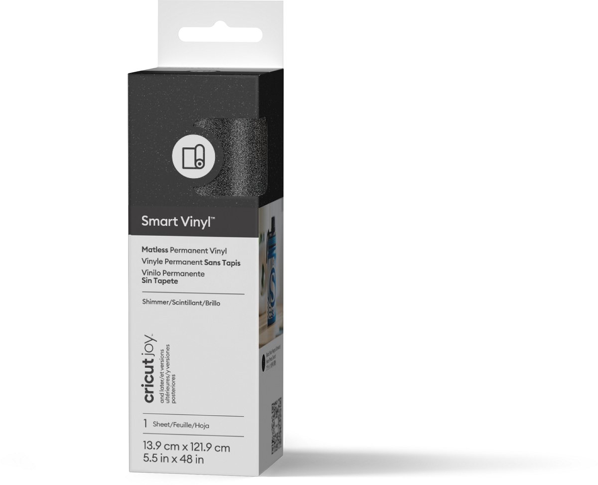Cricut Smart Vinyl Permanent Joy 14x122cm 1 sheet (Shimmer Black)