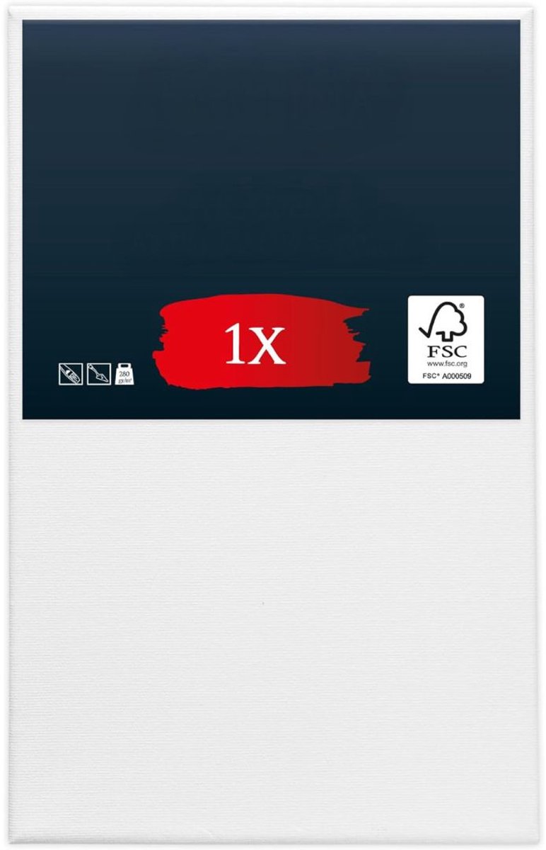 CRLYN® Schildersdoek Groot - Canvas - 50x80 - Wit