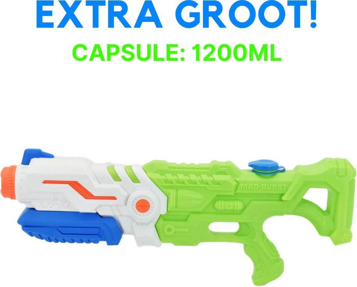 XL   -   - Super Soaker Water Pistool -   1200ML - Groen