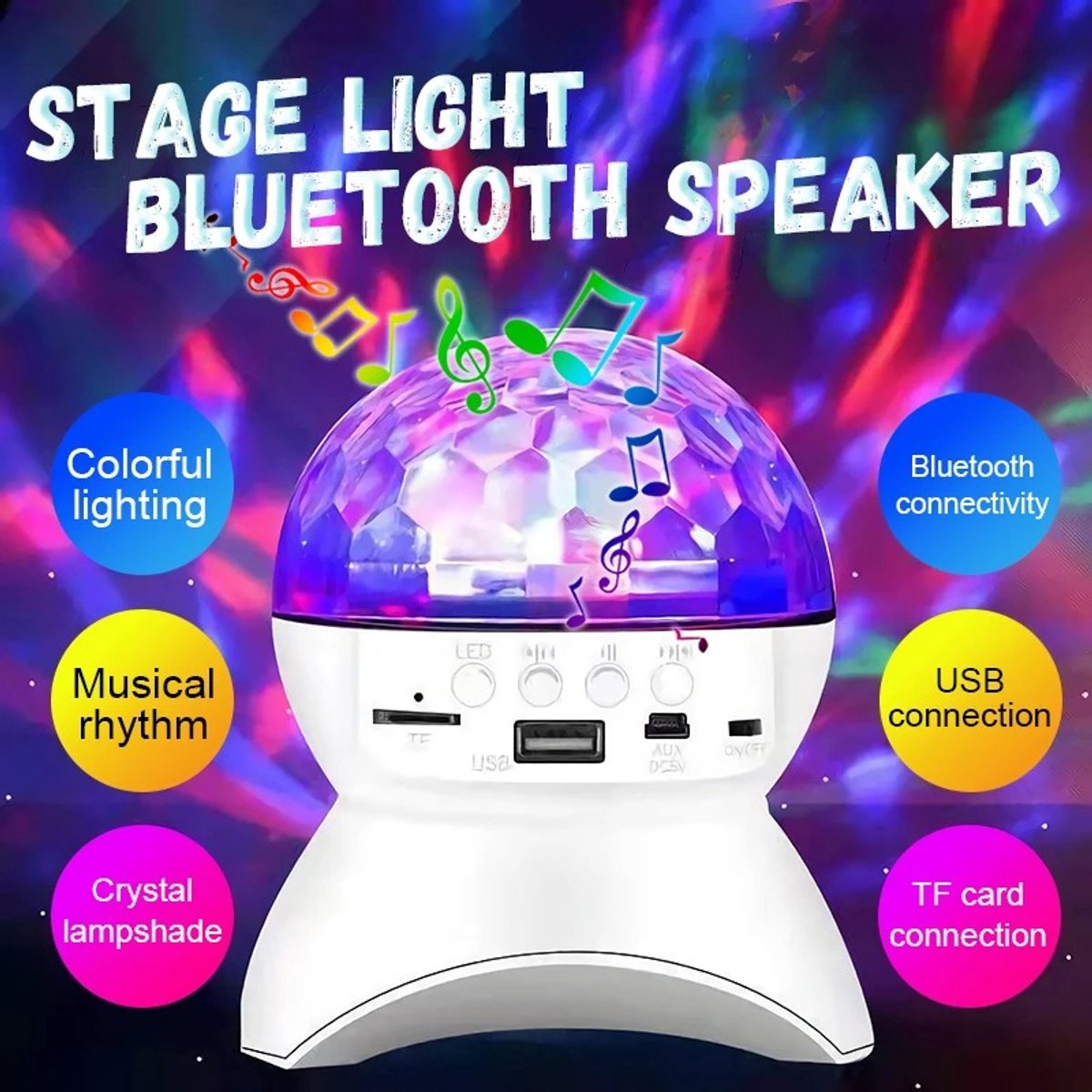 CS® Discolamp - discobol - kinderen - Bluetooth speaker - 360 graden - discolampen - feestje